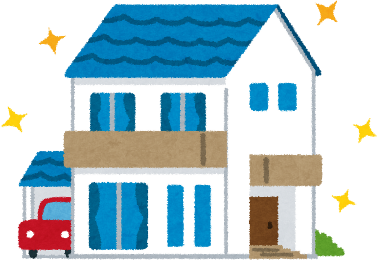 Illustration of a Sparkling New Detached House